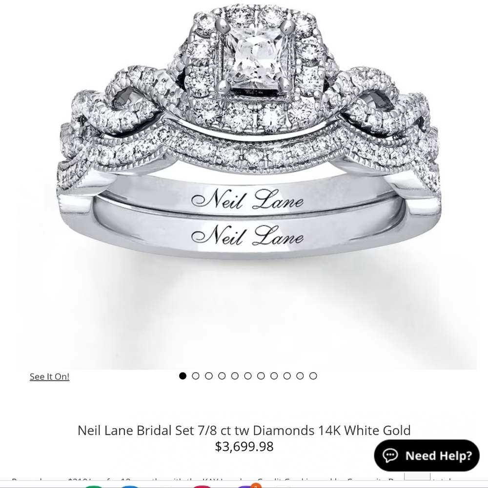 Brand new size 7  Wedding ring set